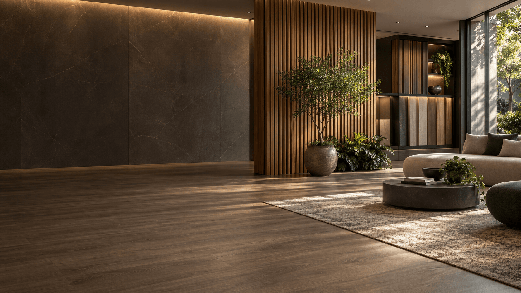 Ambiente com revestimentos decorativos